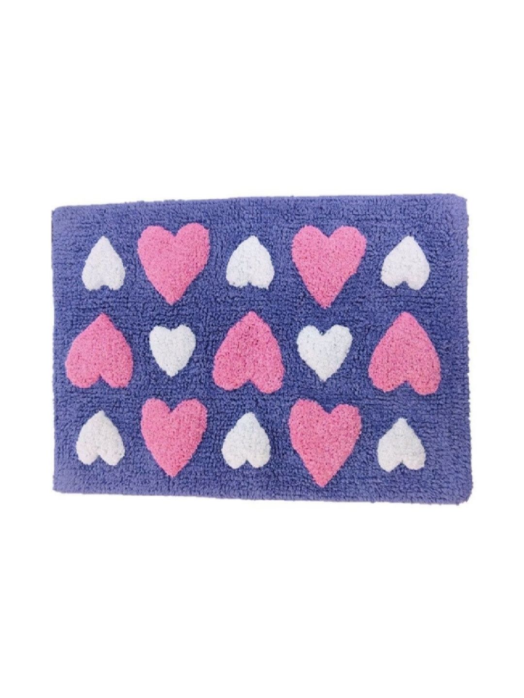 Aura Purple Textured 1800 GSM Cotton Anti Skid Bath Rug-picture-7