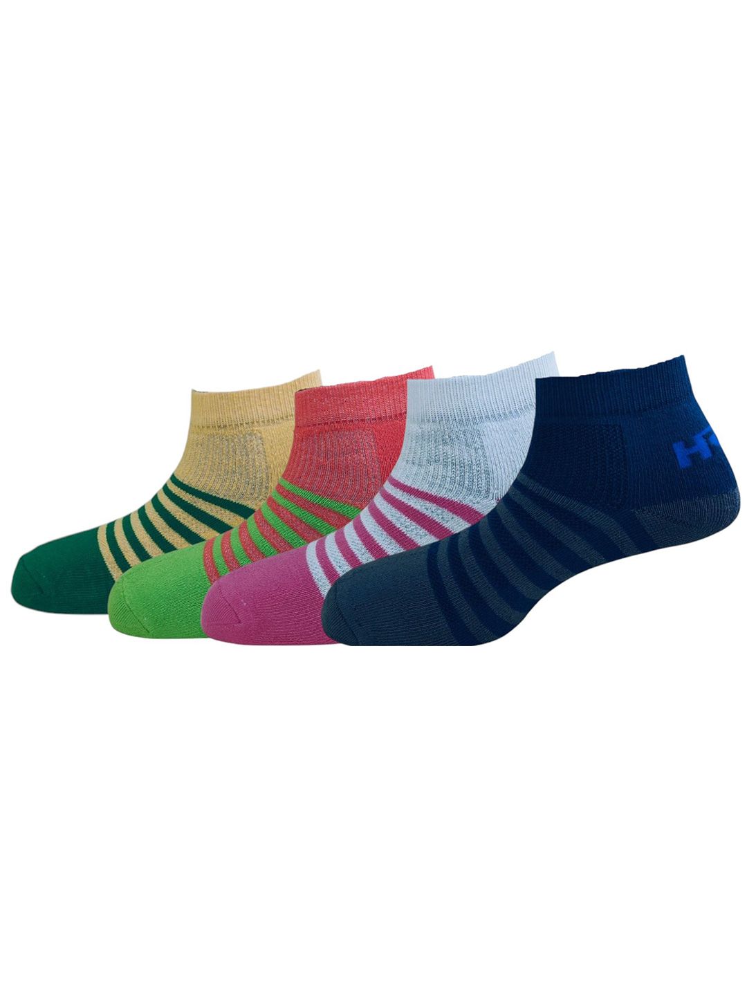 HRX by Hrithik Roshan Pack Of 4 Patterned Ankle-Length Sports Socks-picture-10