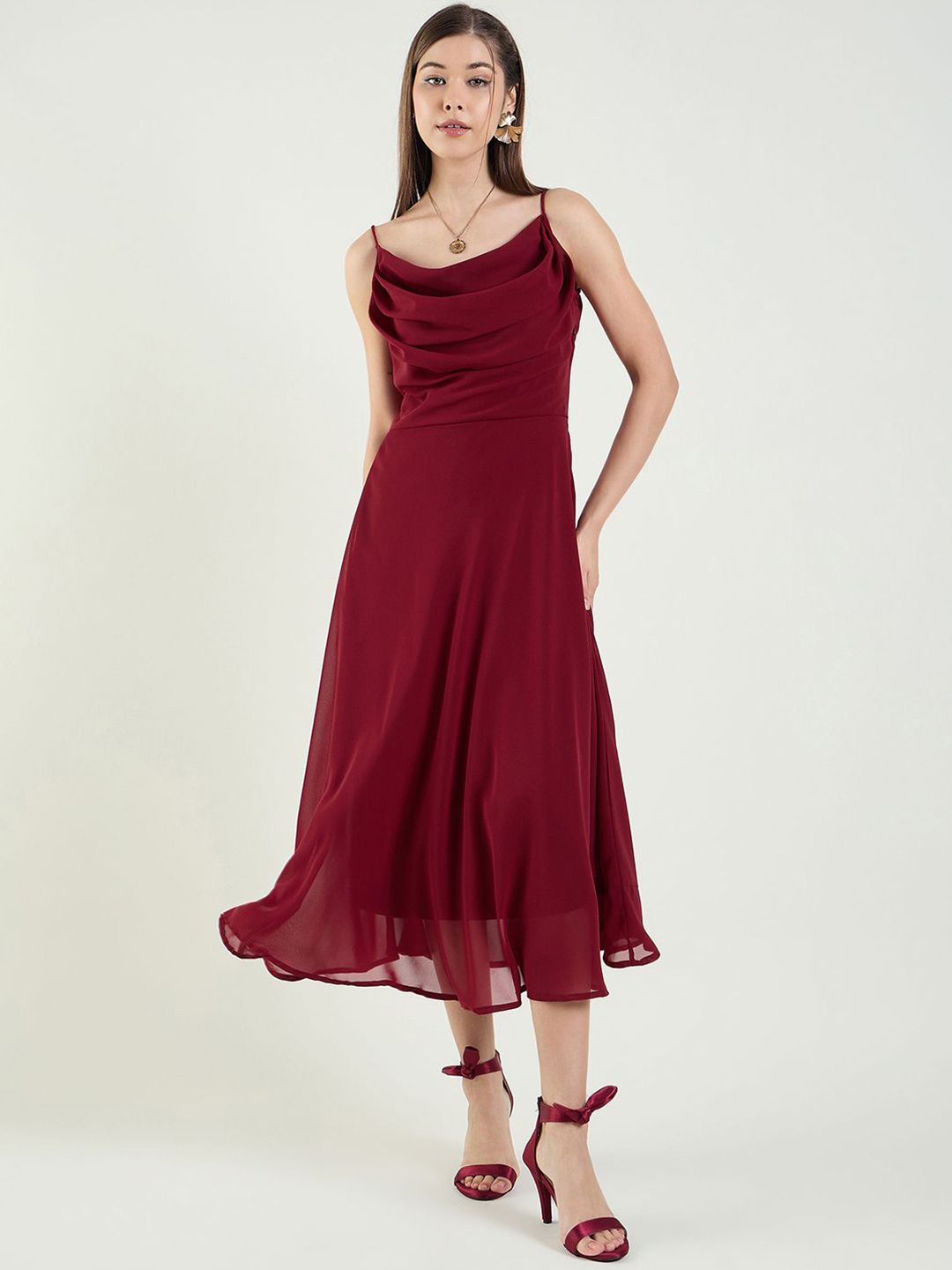 aayu Women Georgette Fit & Flare Midi Dress-picture-19