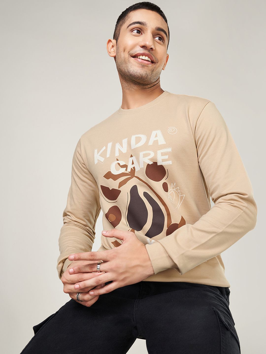 People Men Typography Printed Pure Cotton Pullover Sweatshirt-picture-31