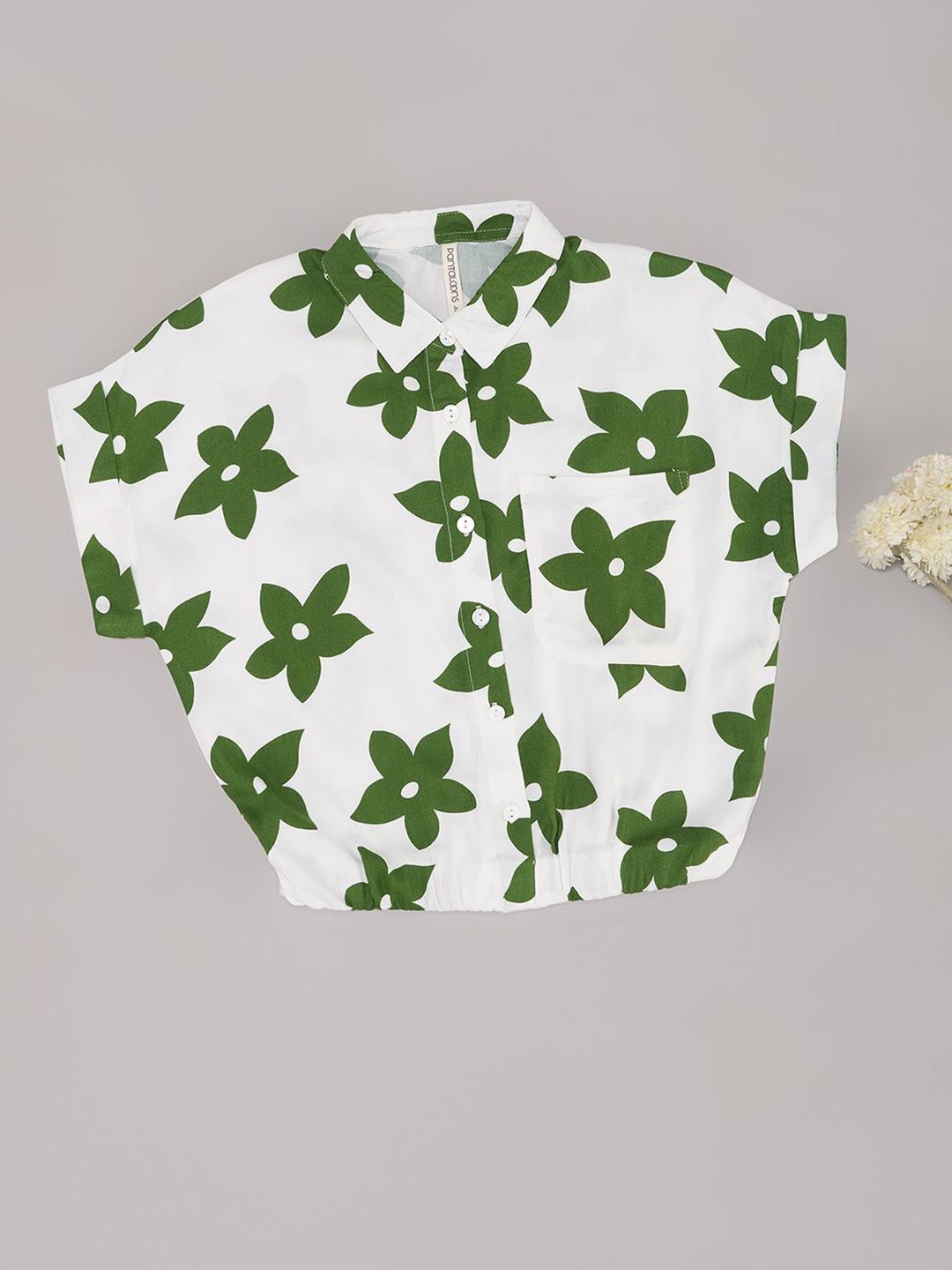 Pantaloons Junior Girls Printed Extended Sleeves Shirt Style Top-picture-32