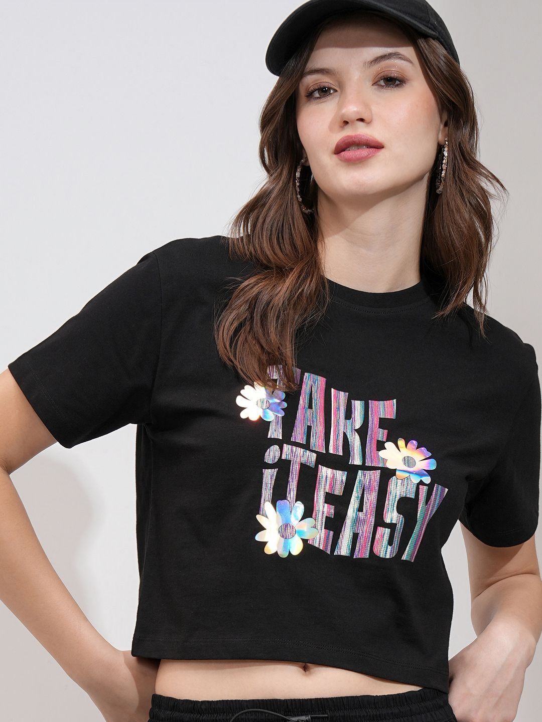 Street By Tokyo Talkies Women Typography Printed Round Neck Cotton Relaxed Fit T-shirt-picture-36