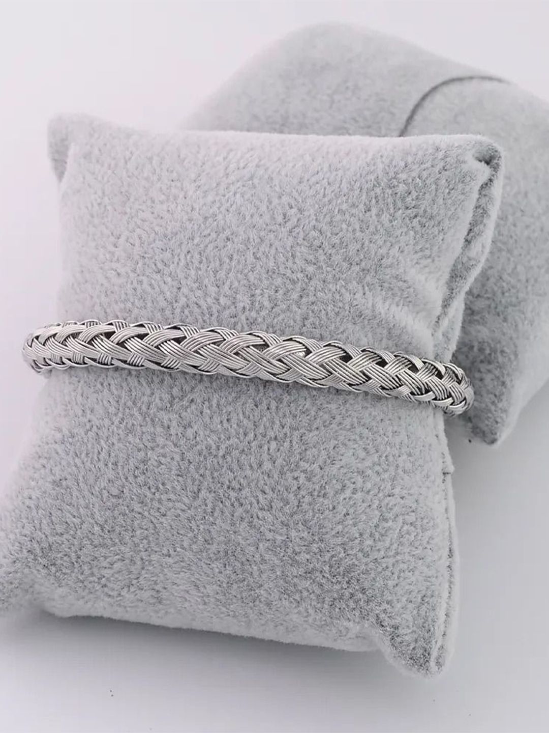 The Roadster Lifestyle Co Men Silver plated Cuff Bracelet-picture-46