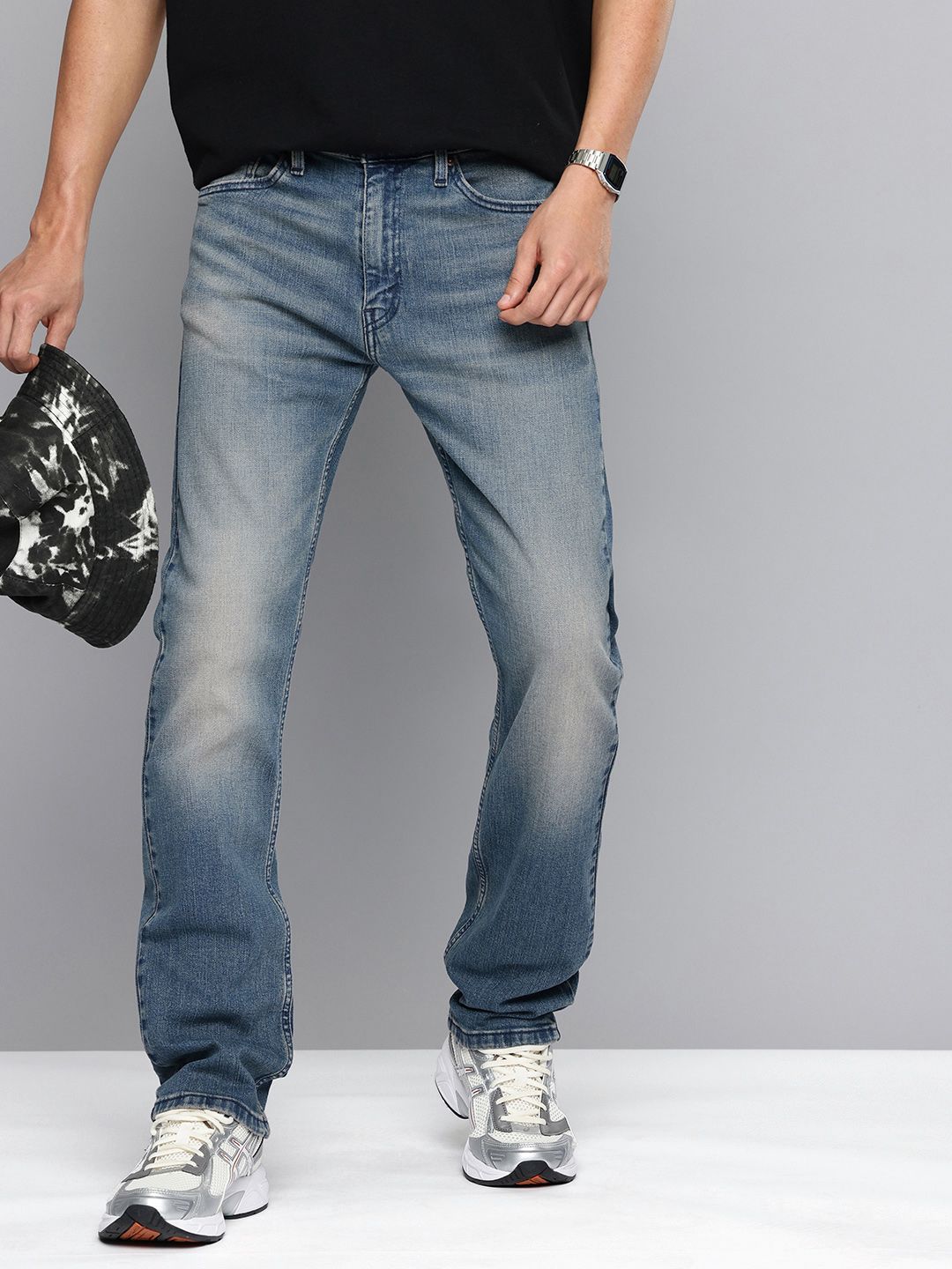 Levis Men 513 Slim Fit Light Fade Stretchable Jeans-image-49