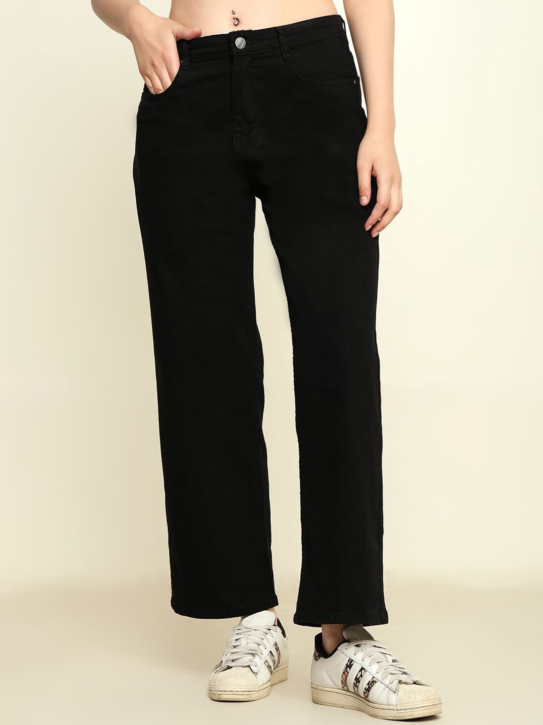 zayla Women Comfort Wide Leg High-Rise Stretchable Jeans-picture-14