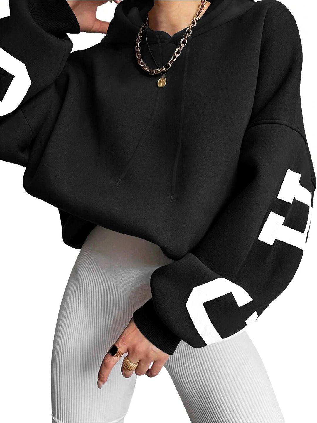 Stylecast X Slyck Printed Hooded Sweatshirt-picture-53
