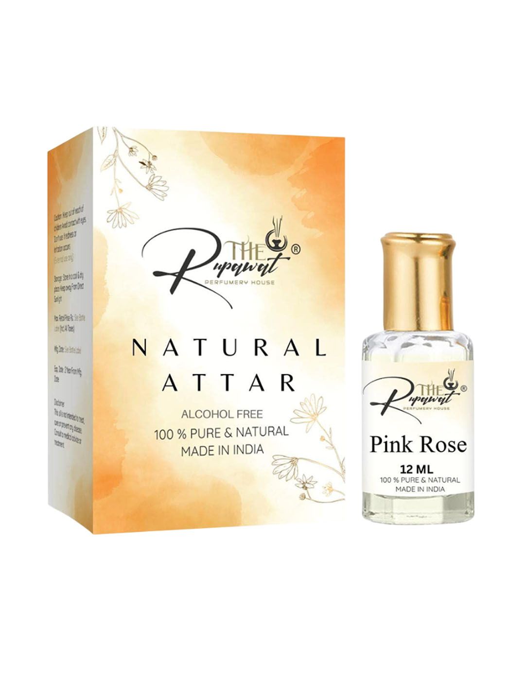 THE RUPAWAT Perfumery House Pink Rose Natural & Alcohol-Free Attar - 12 ml-picture-10
