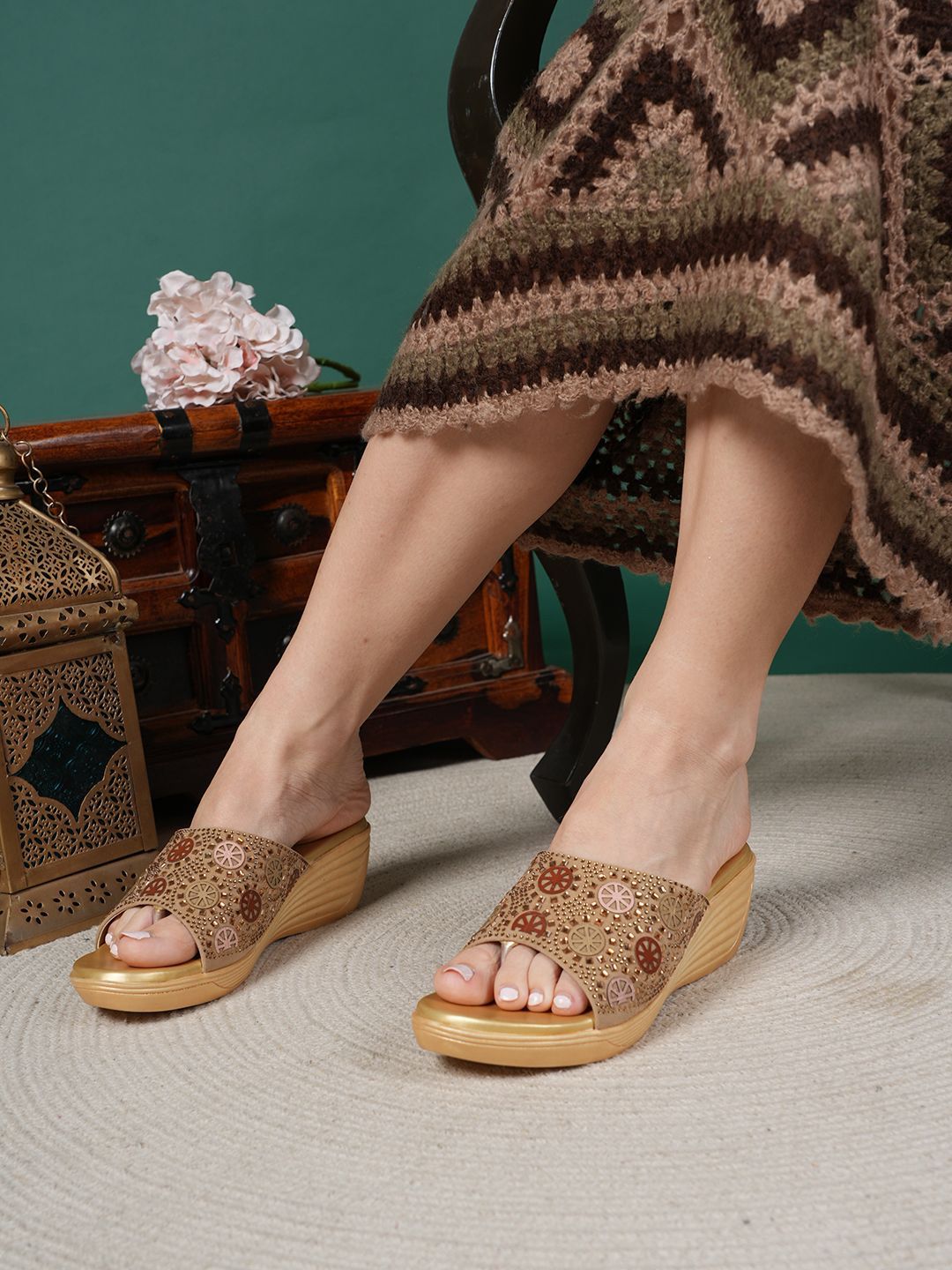 Anouk Women Embellished Wedge Sandals-picture-12