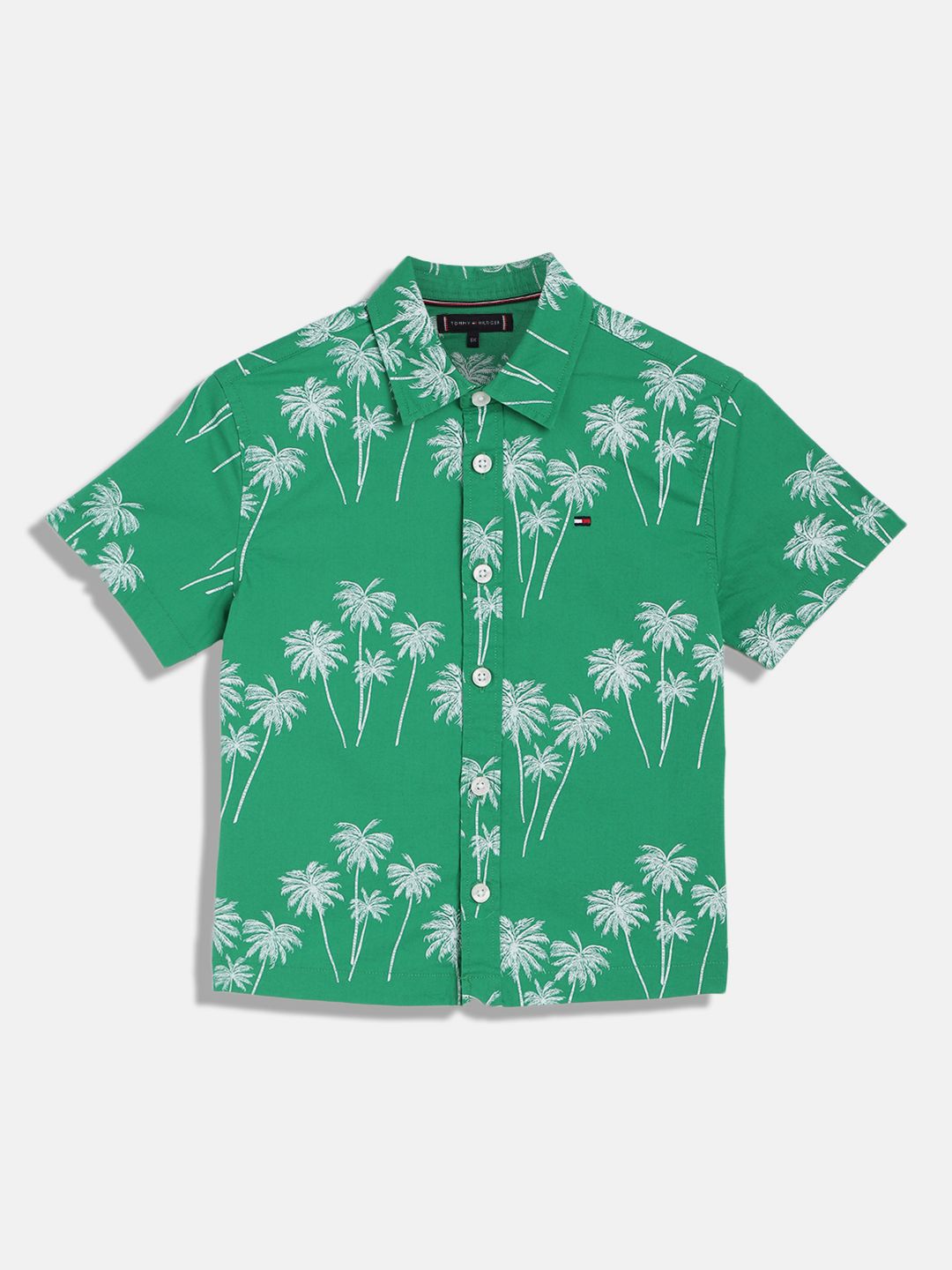 Tommy Hilfiger Boys Spread Collar Conversational Printed Cotton Casual Shirt-image-44