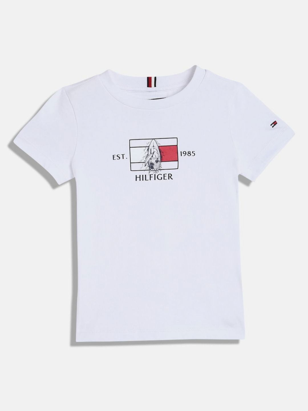 Tommy Hilfiger Boys Graphic Printed Round Neck Cotton T-shirt-picture-25