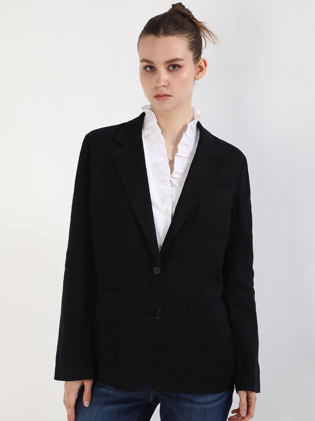 Tommy Hilfiger Single-Breasted Linen Casual Blazer-picture-11