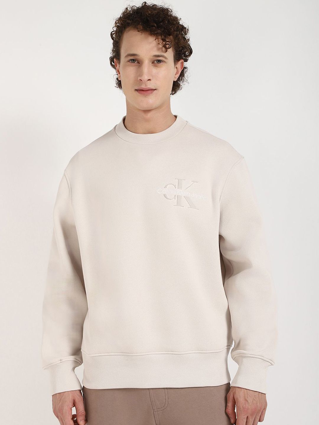 Calvin Klein Jeans Men Round Neck Pure Cotton Sweatshirt-picture-42