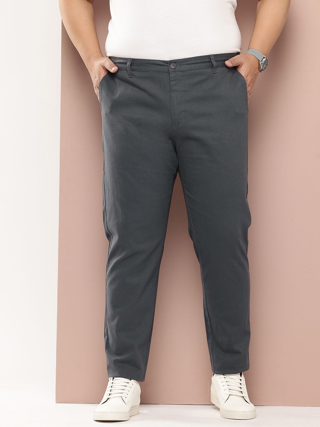 Thomas Scott Men Plus Size Smart Easy Wash Pure Cotton Chinos Trousers-picture-52
