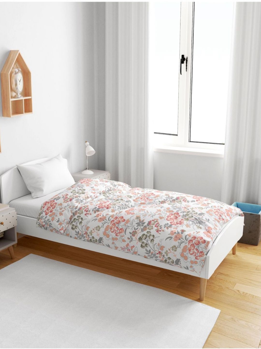Divine Casa Red & White Floral AC Room 120 GSM Single Bed Blanket-image-26