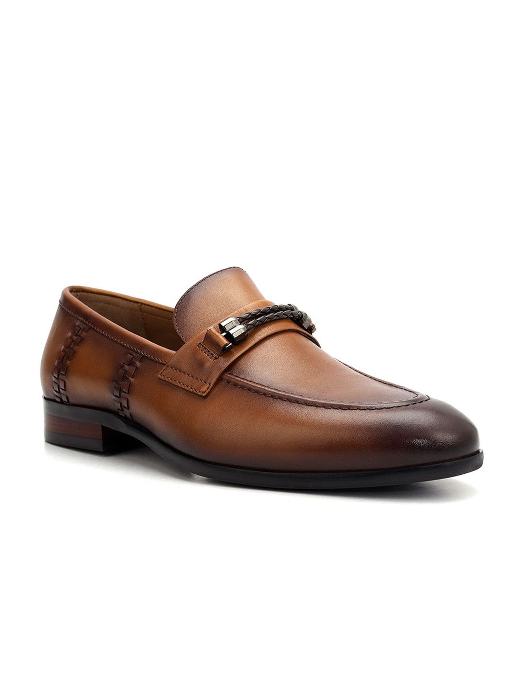 ROSSO BRUNELLO Textured Formal Loafers-image-20