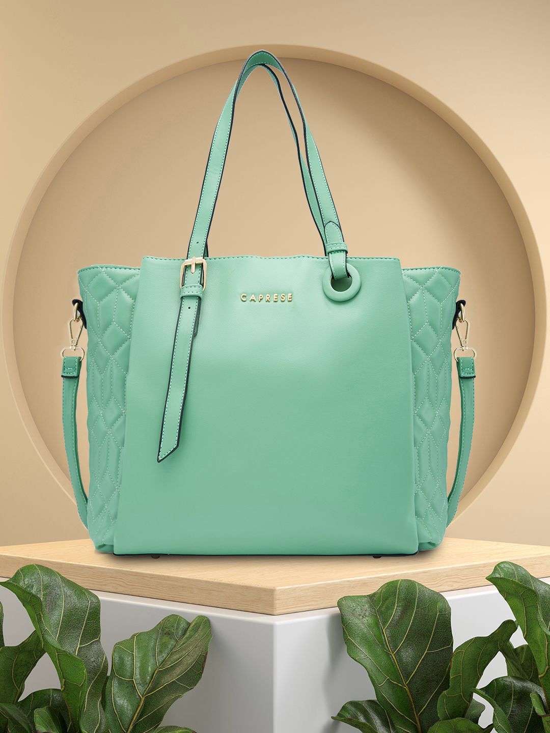 Caprese Women Solid Structured Shoulder Bag-picture-27