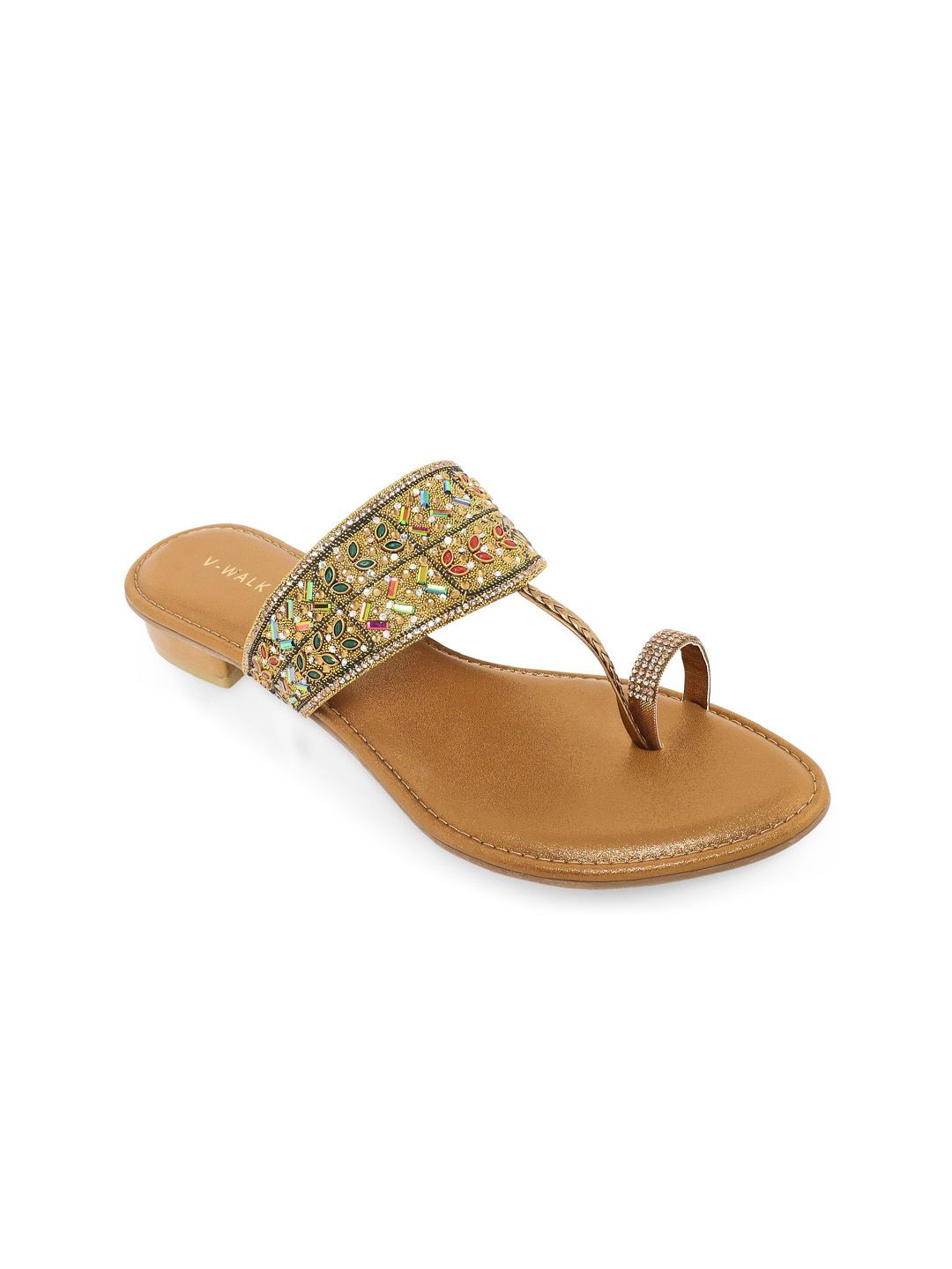 V-WALK Women Embellished Ethnic One Toe Flats-picture-24