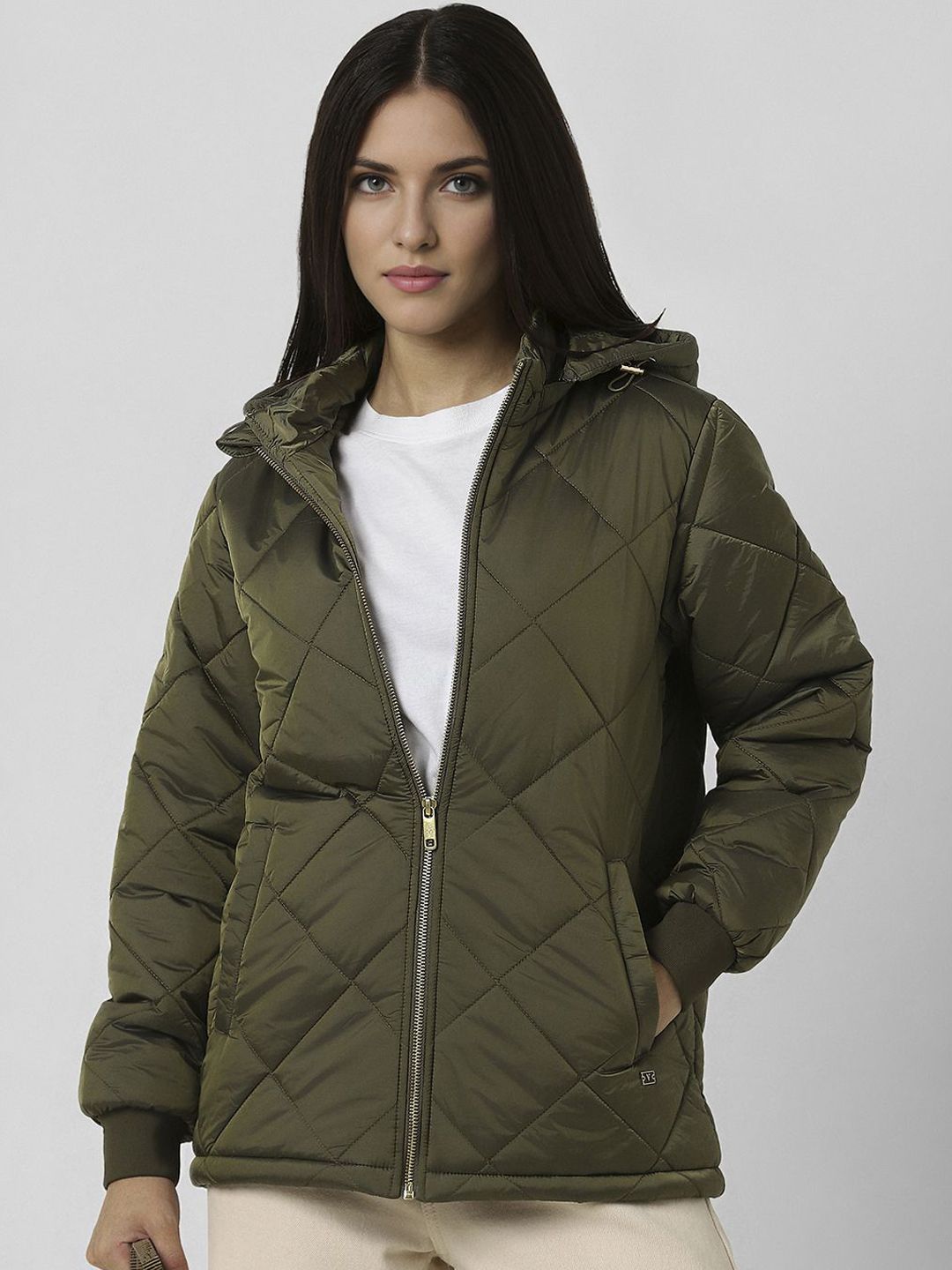 Van Heusen Woman Hooded Solid Casual Padded Jacket-picture-12