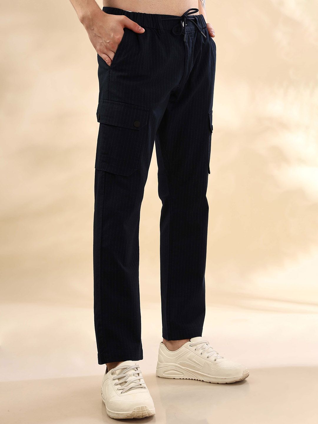 Mast & Harbour Men Loose Fit Mid-Rise Cargos-picture-16