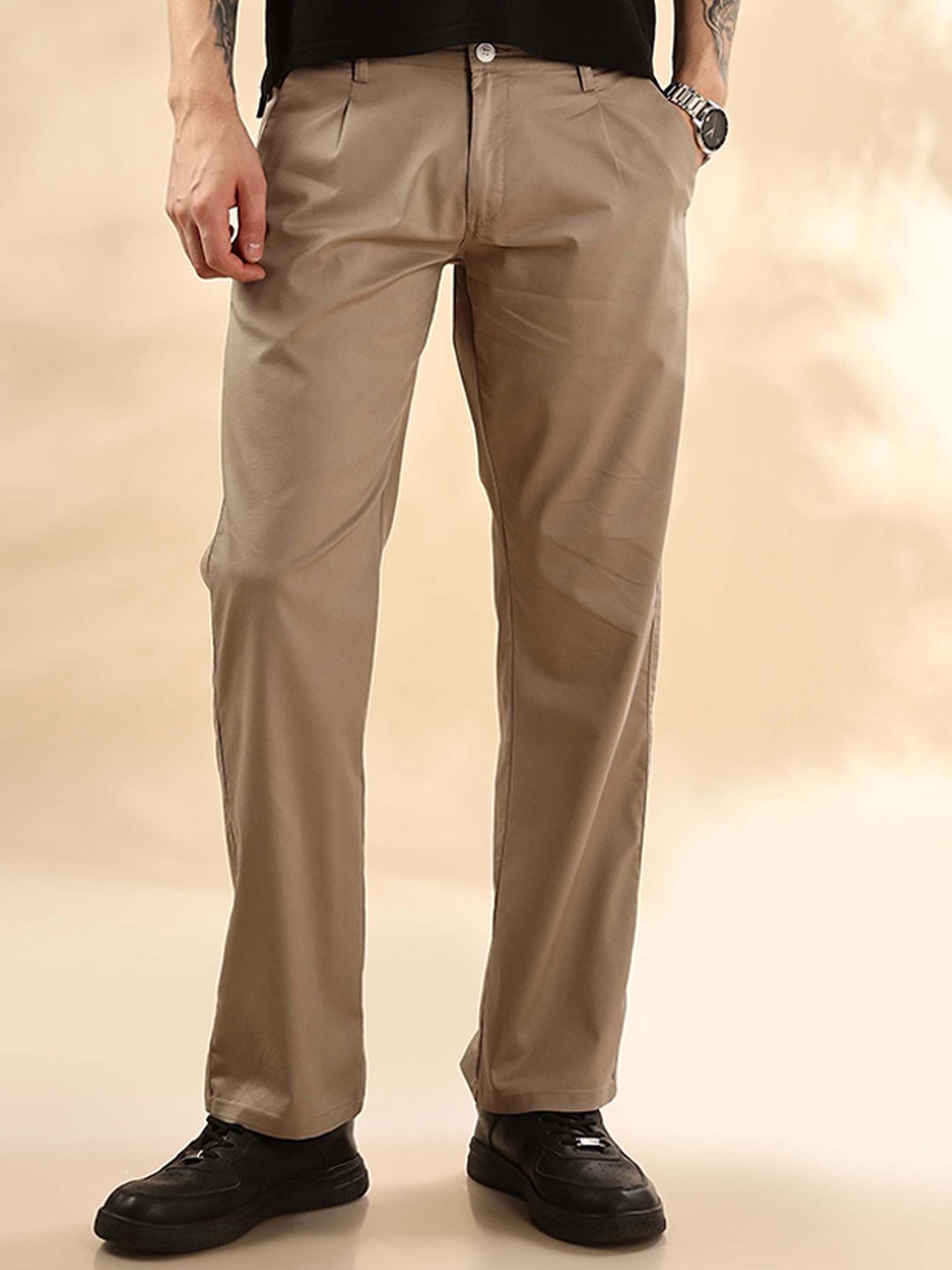 Mast & Harbour Men Loose Fit Chinos Trousers-picture-26