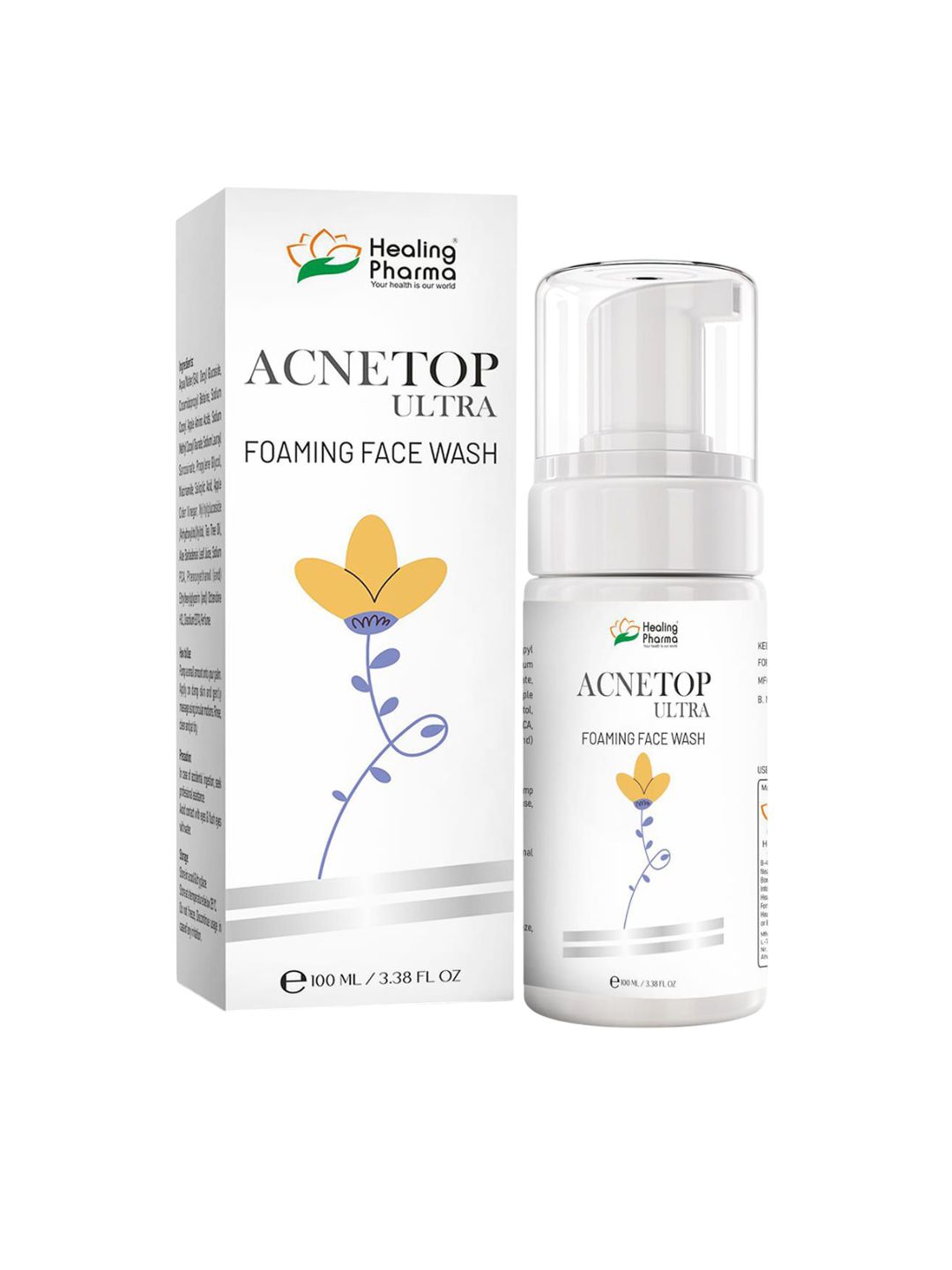 Healing Pharma Acnetop Ultra Foaming Face Wash For Acne Prone & Oily Skin- 100 ml