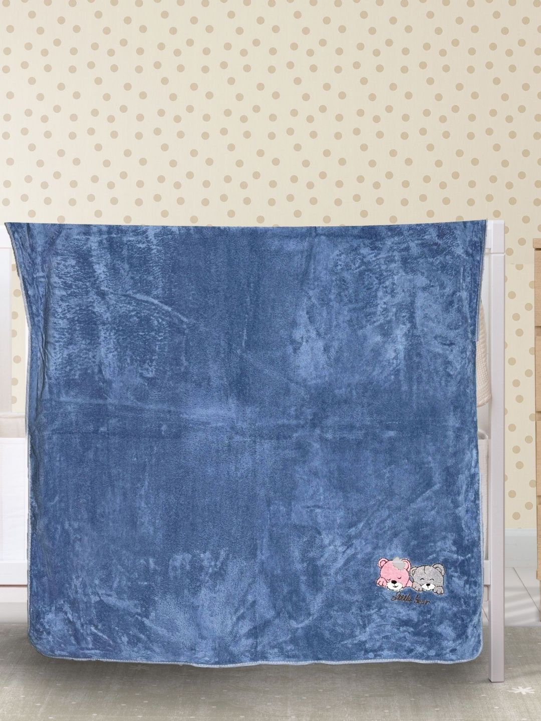 Florida Navy Blue & Pink Fleece Single Bed Blanket-picture-58