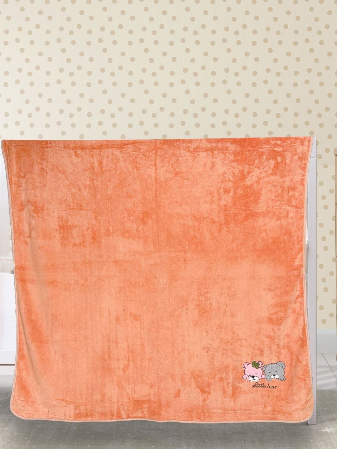 Florida Orange & Grey Fleece Single Bed Blanket-picture-25