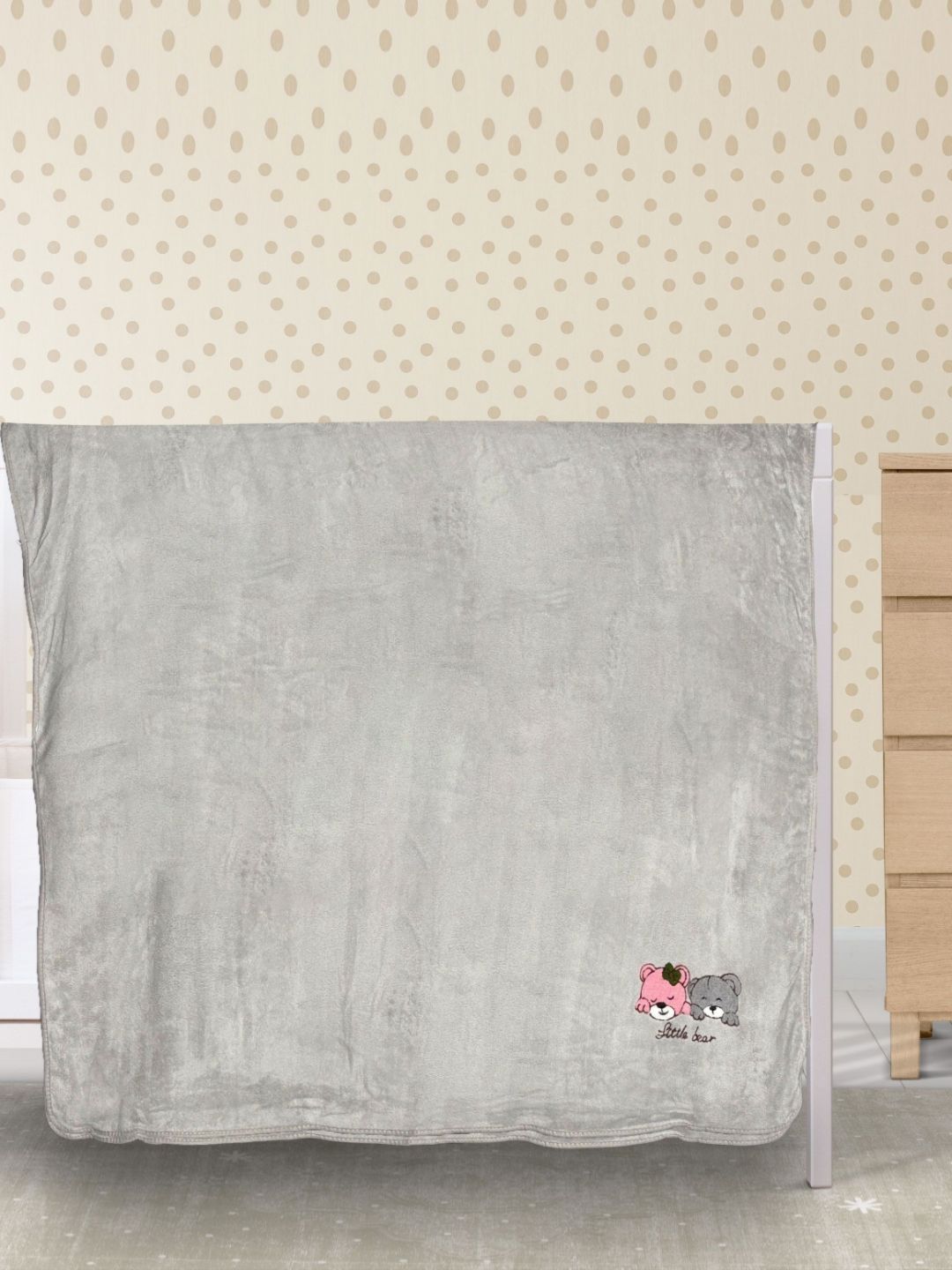 Florida Grey & Pink Fleece Single Bed Blanket-picture-33
