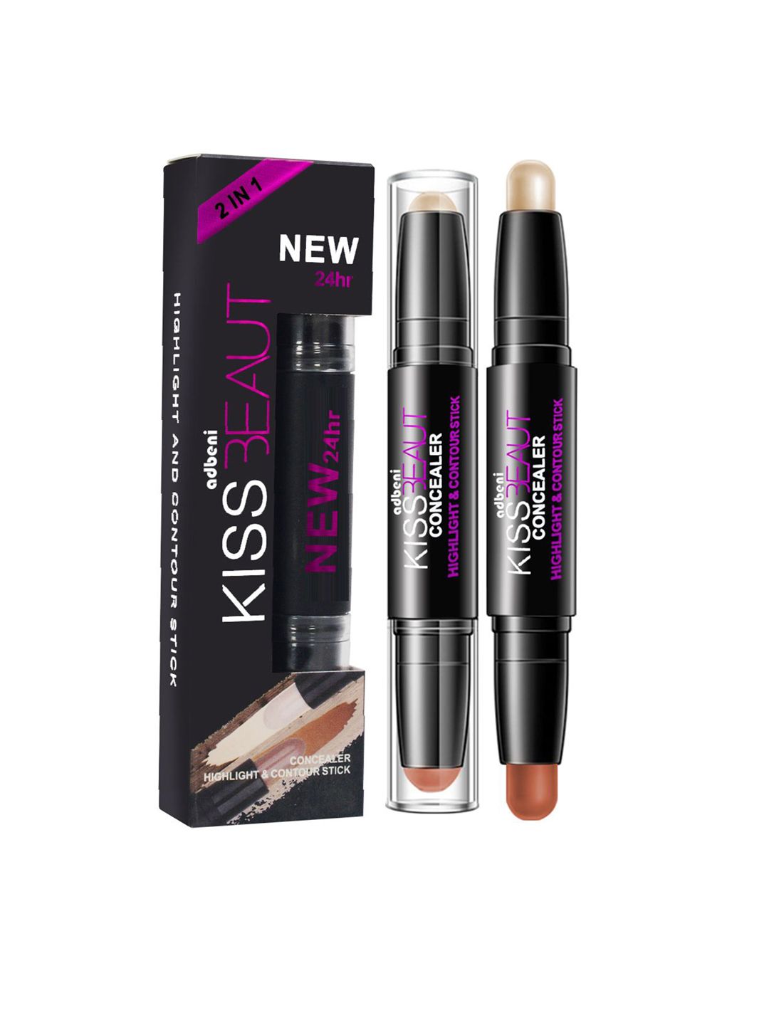 Adbeni 2 In 1 Concealer, Highlighter & Contour Stick - Shade A-image-49