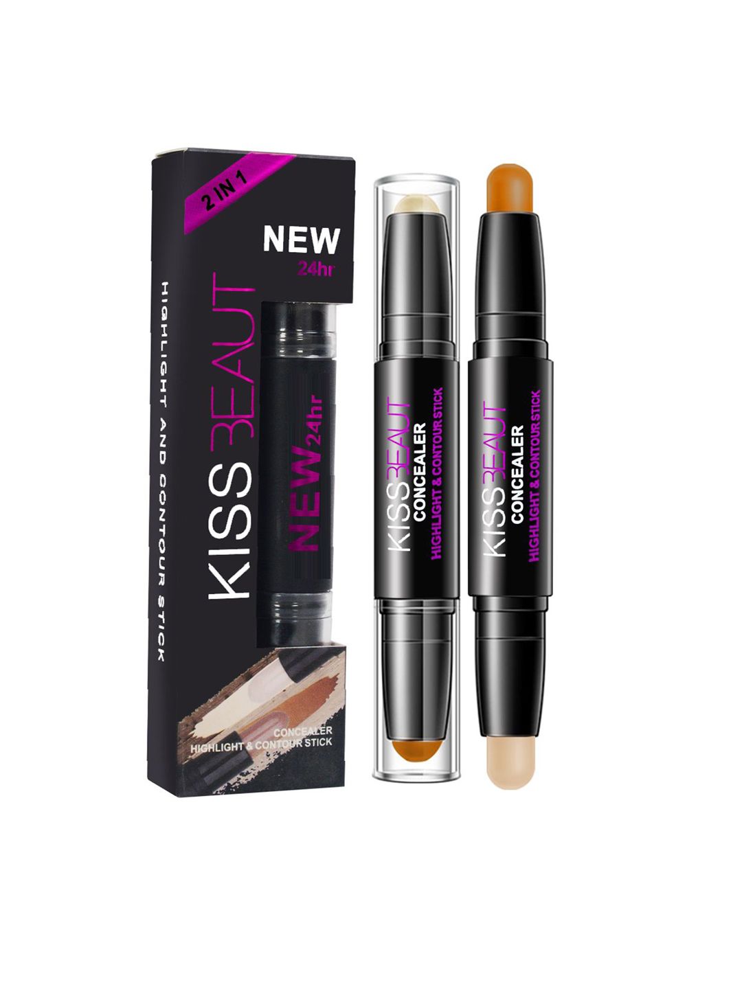 Adbeni 2 In 1 Concealer, Highlighter & Contour Stick - Shade C-image-27