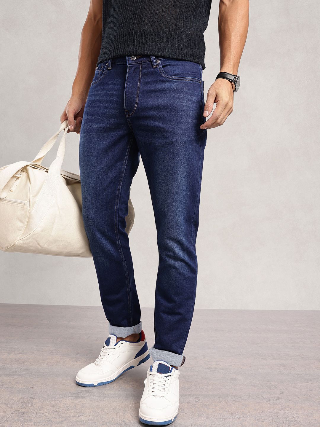Nautica Men Slim Fit Mid-Rise Light Fade Stretchable Jeans-picture-28
