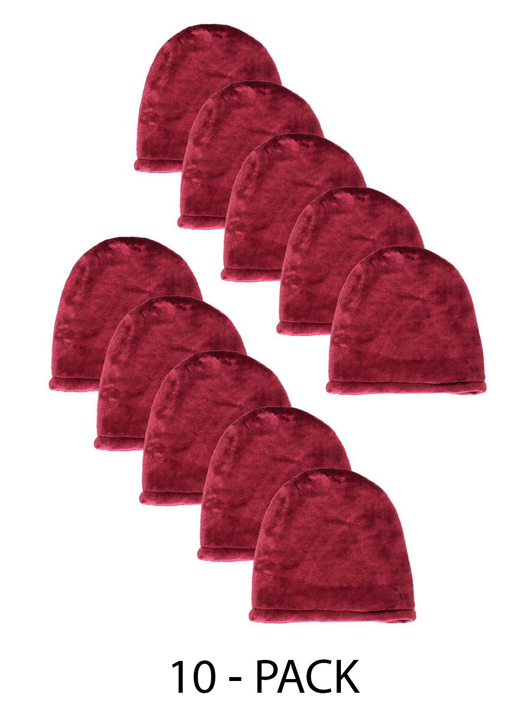 KLOTTHE Men Set Of 10 Red Woolen Beanie Caps-image-43