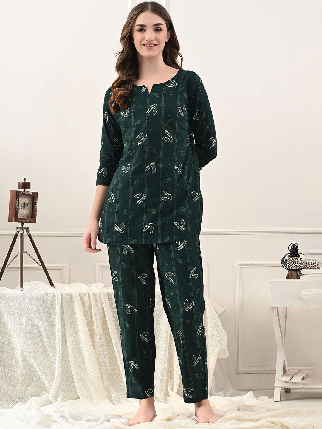 TREND ME Women Printed Pure Cotton Night suit-picture-17