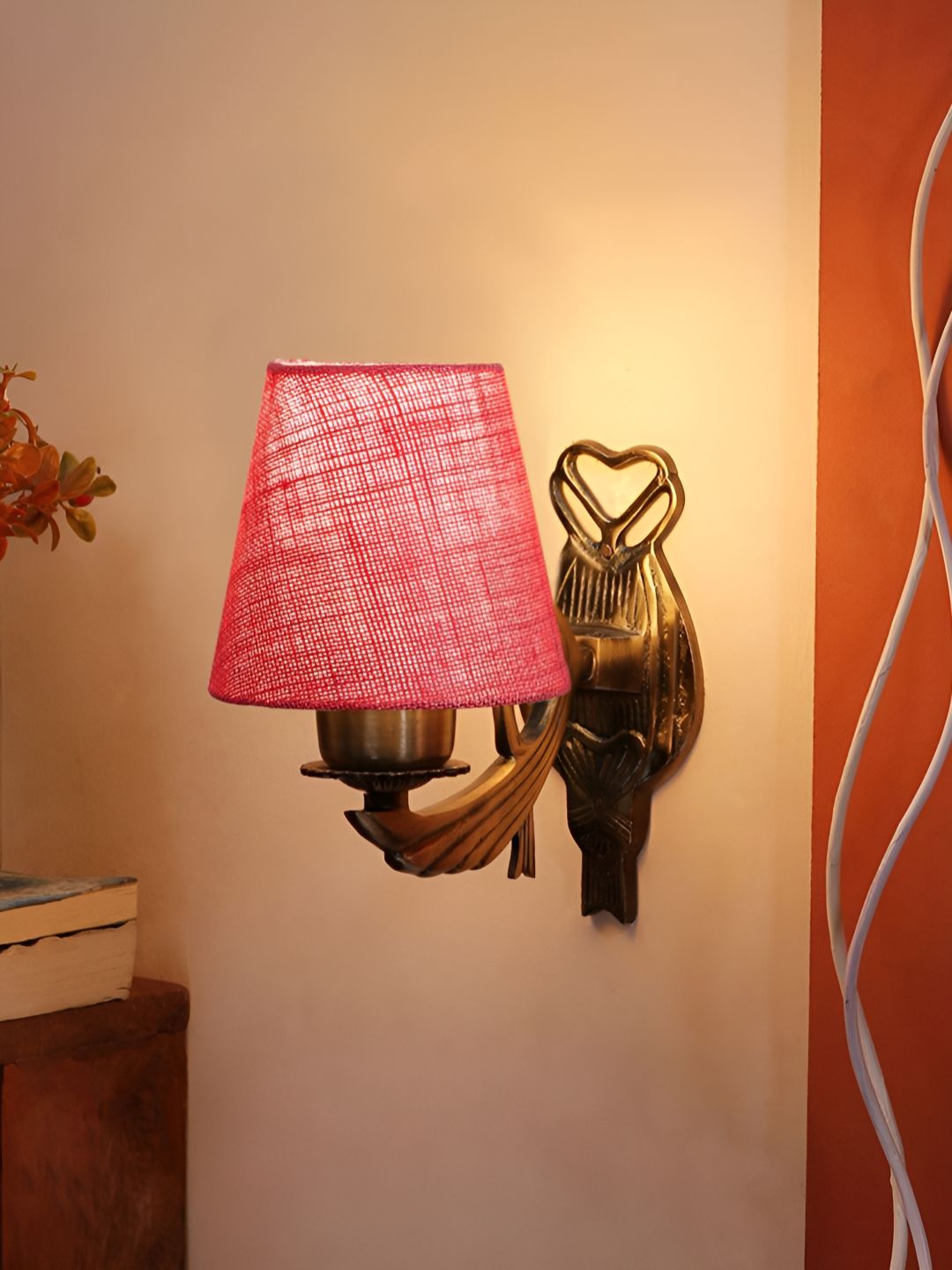 Aura Pink Metal Traditional Spherical Shaped Wall Lamp-picture-34