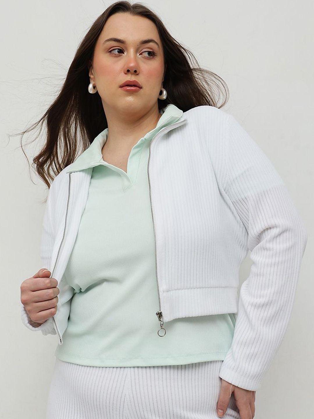 CURVY STREET Women Camouflage without Longline Puffer Jacket with Patchwork