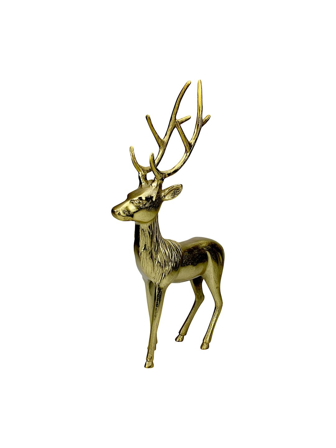 Hind Decor Yellow Standing Reindeer Showpiece-image-38