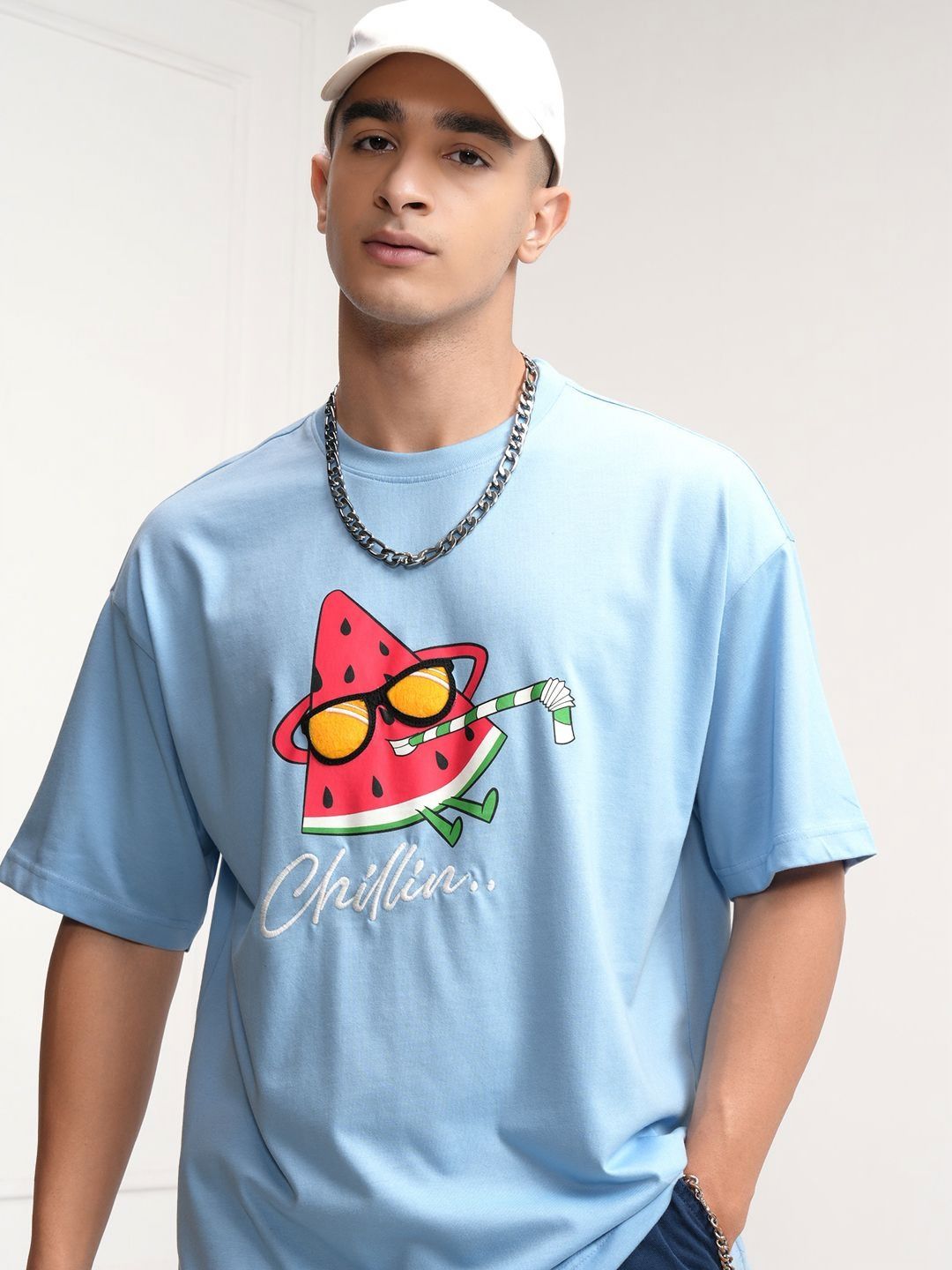 HIGHLANDER Men Graphic Printed Round Neck Cotton Oversized T-shirt-picture-30