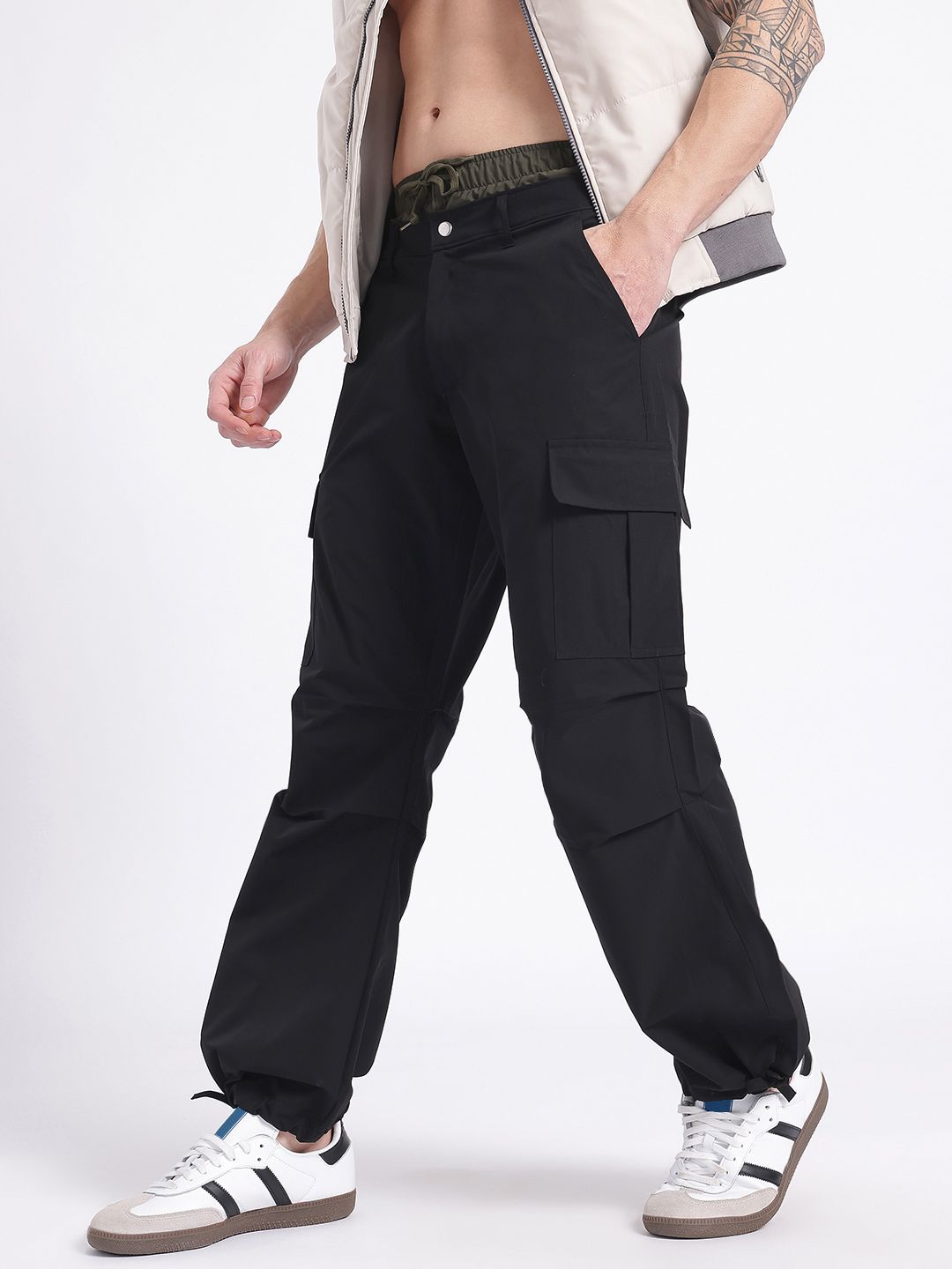 glitchez Men Casual Comfort Relaxed Fit Cargo Style Joggers-picture-18