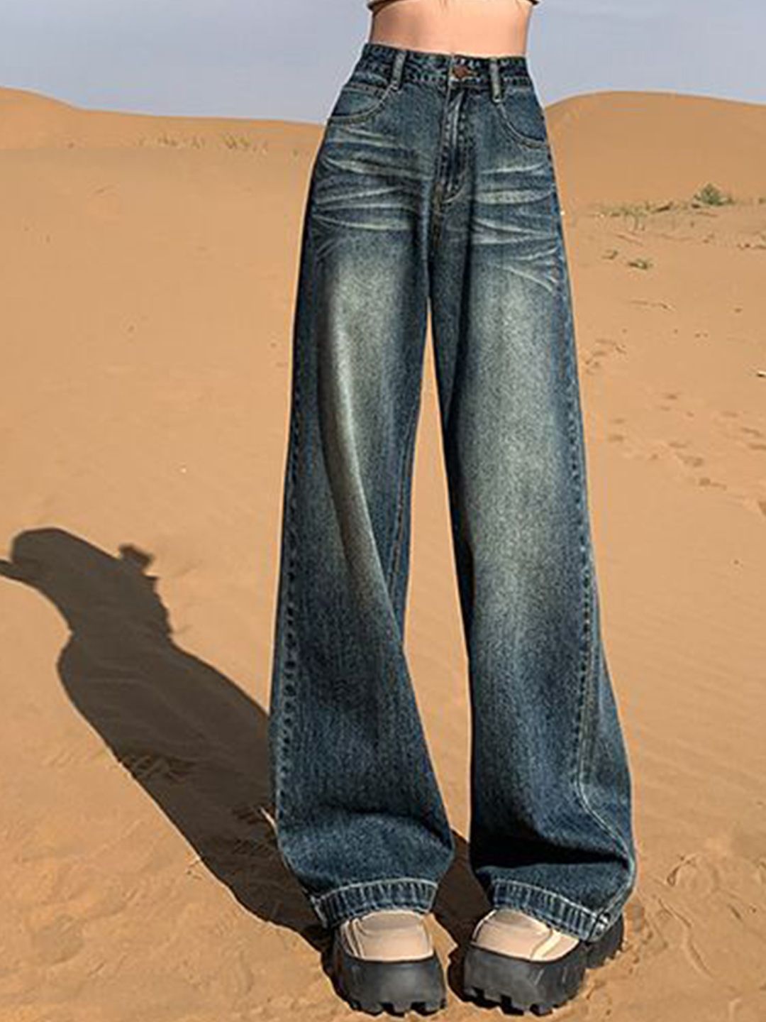 StyleCast Women Cotton Bootcut High-Rise Heavy Fade Jeans-picture-35