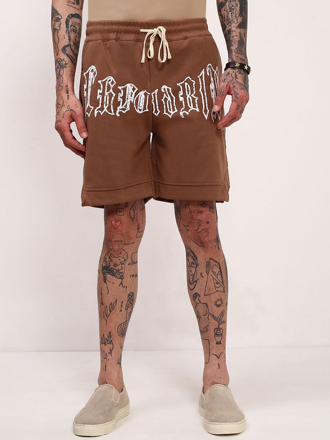 SHOWOFF Men Typography Embellished Shorts-picture-24