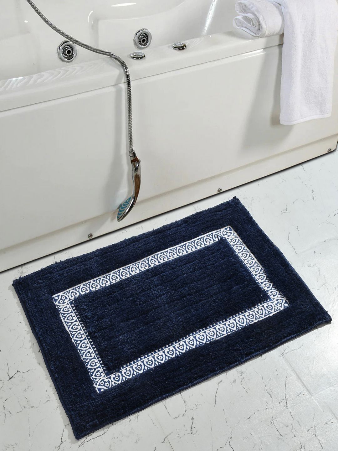 MAA HOME CONCEPT Blue & White Printed Anti-Skid Doormats-image-6