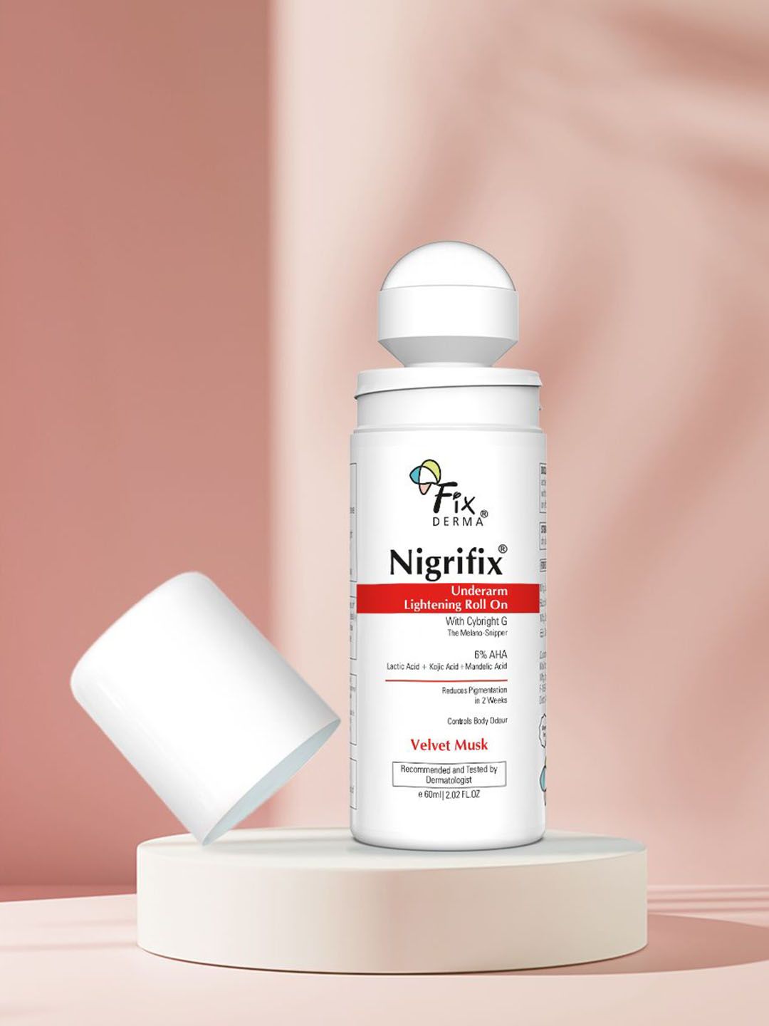 FIXDERMA Nigrifix Underarm Velvet Roll On With 6% AHA & Kojic Acid - 60 ml-picture-26