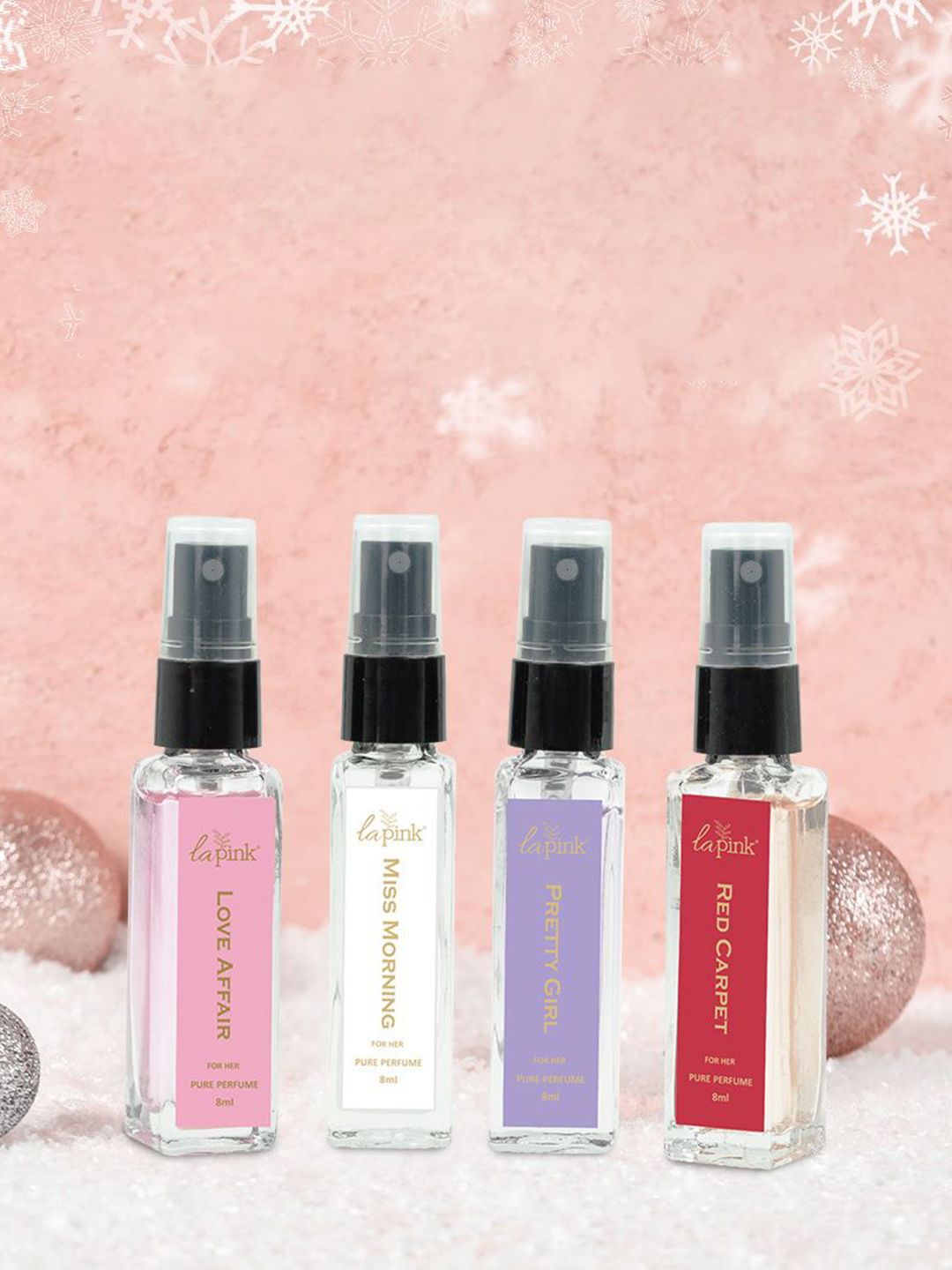 La Pink Women Set Of 4 Love Affair, Miss Morning, Pretty Girl & Red Carpet Perfume-picture-20