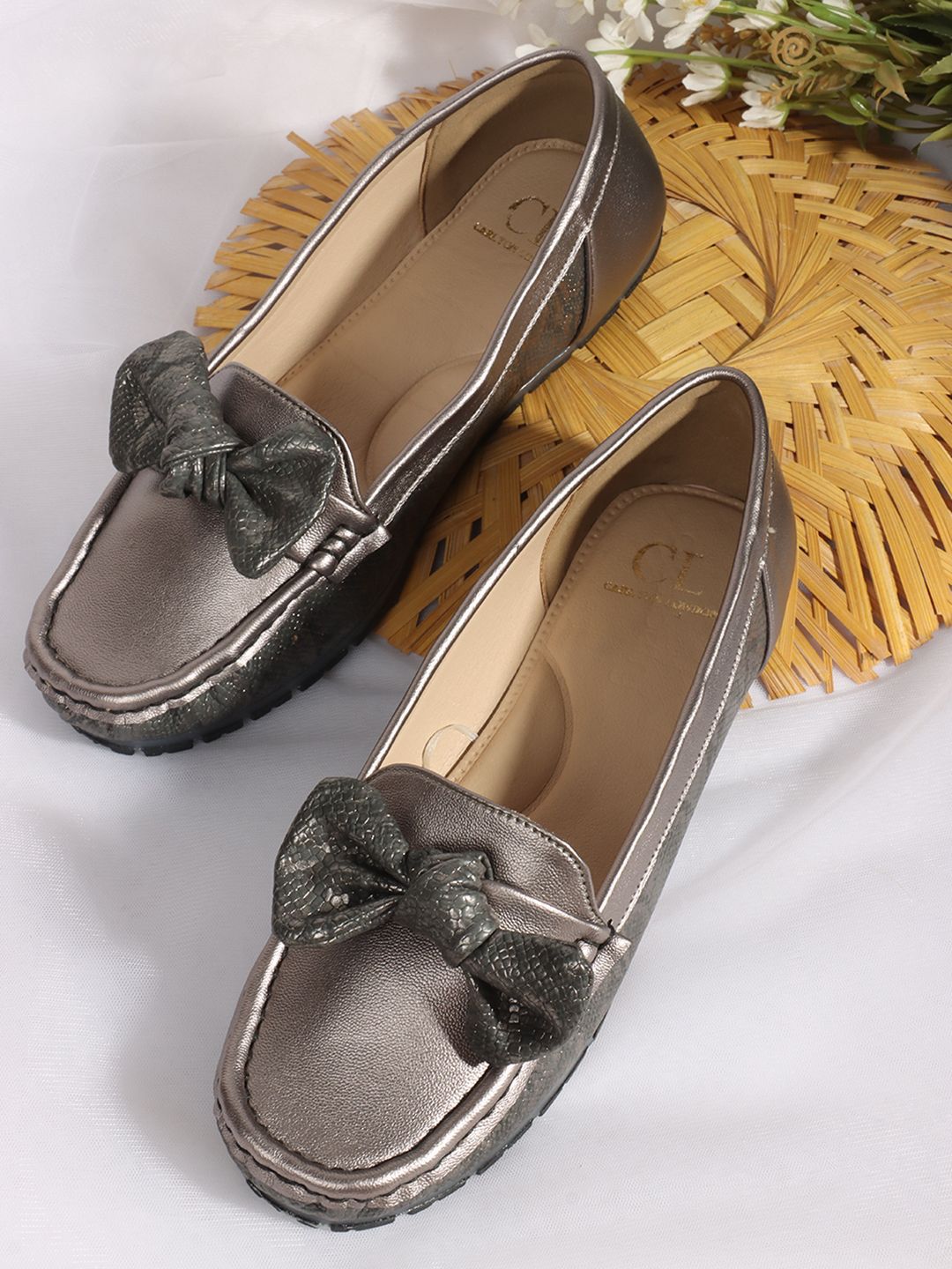 Carlton London Women Textured Loafers-picture-48