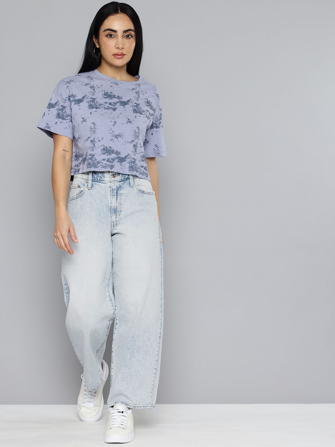 Buy Levis Women's Light Blue Baggy Dad Fit Mid Rise Jeans - Jeans