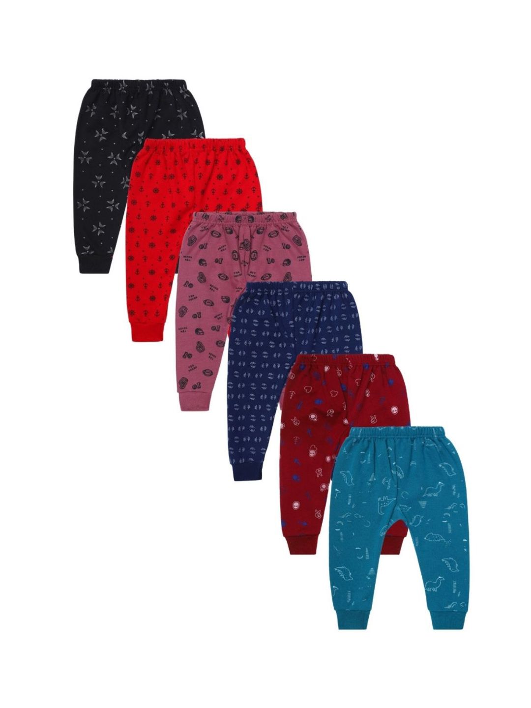 Superminis Kids Pack Of 6 Printed Mid Rise Joggers-picture-17