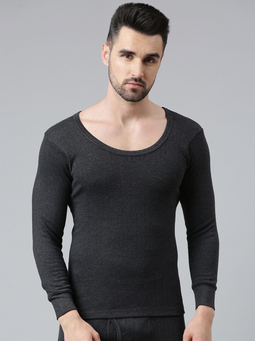 DIXCY SCOTT Cotton Round Neck Ribbed Thermal Top-image-27