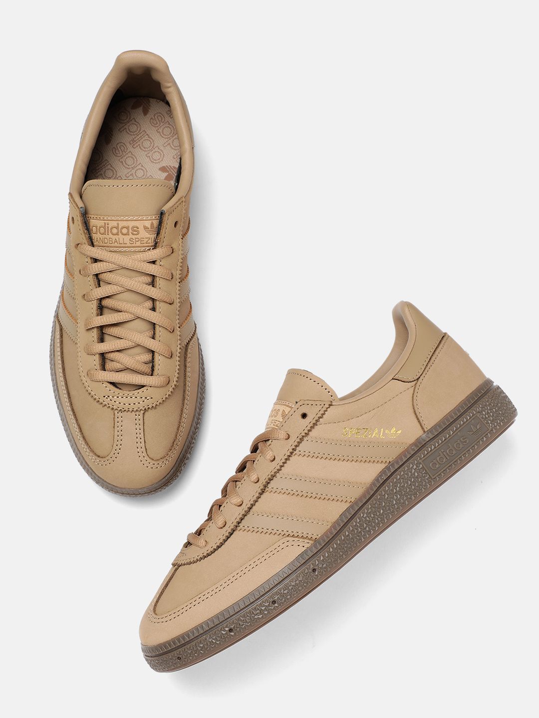 ADIDAS Originals Men Leather Textured Handball Spezial Sneakers-image-10
