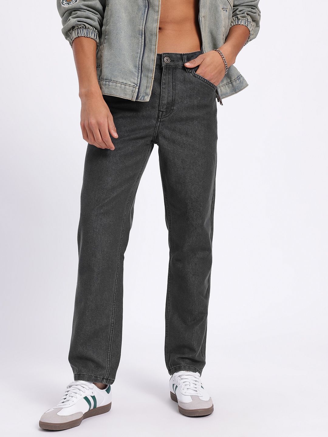 glitchez Men Effortless Denims Mid-Rise Pure Cotton Relaxed Fit Jeans-picture-29