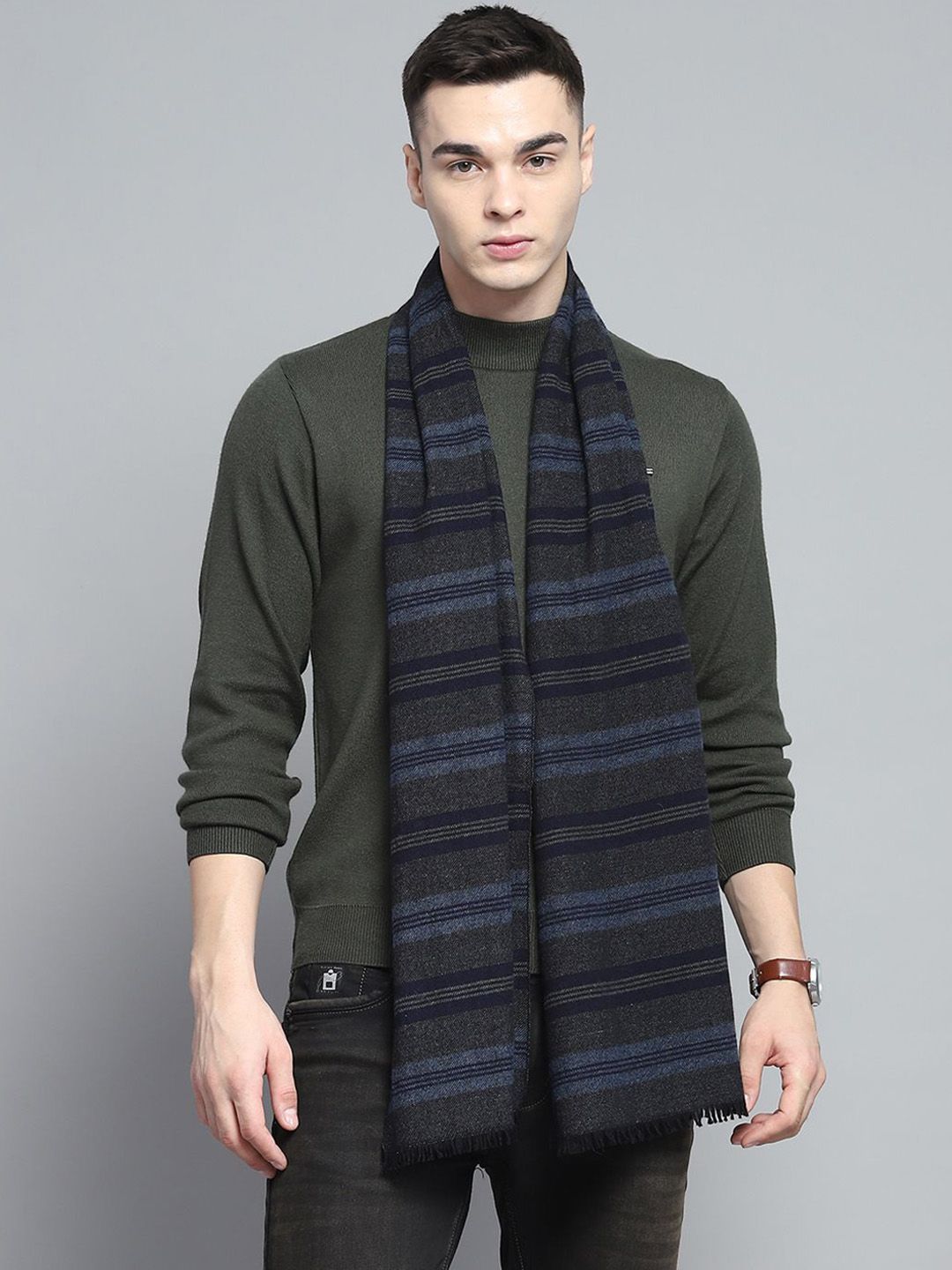Monte Carlo Men Striped Acrylic Mufflers-image-49